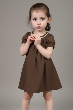 Bulgarian infant girl with  brown hair