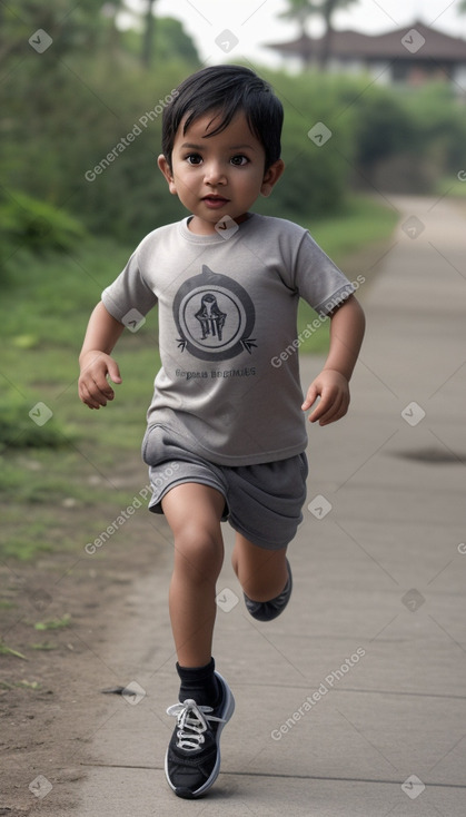 Nepalese infant boy with  gray hair