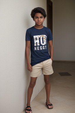 Panamanian teenager boy with  brown hair