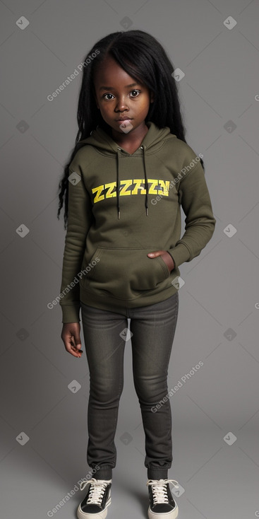 Zimbabwean child female with  black hair