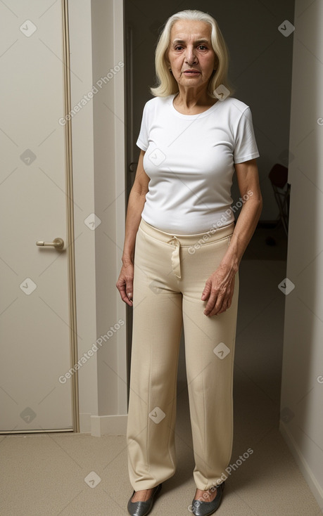 Turkish elderly female with  blonde hair