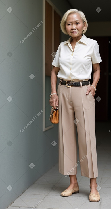 Indonesian elderly female with  blonde hair