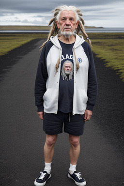 Icelandic elderly male with  white hair