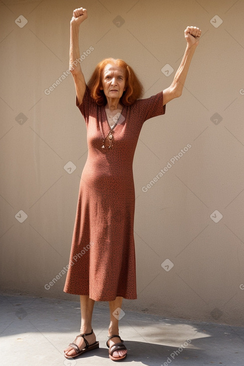 Moroccan elderly female with  ginger hair