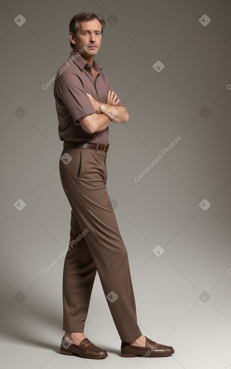 French middle-aged male with  brown hair