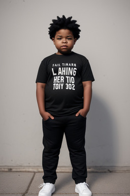 African american child boy with  black hair