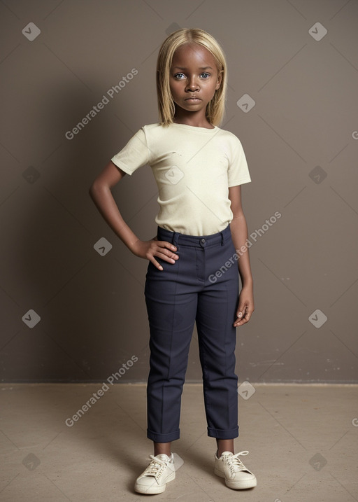 Zimbabwean child girl with  blonde hair