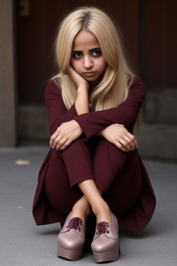 Yemeni adult female with  blonde hair