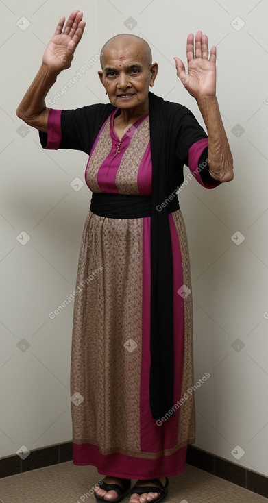 Bangladeshi elderly female with  black hair