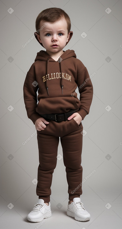 Belarusian infant boy with  brown hair