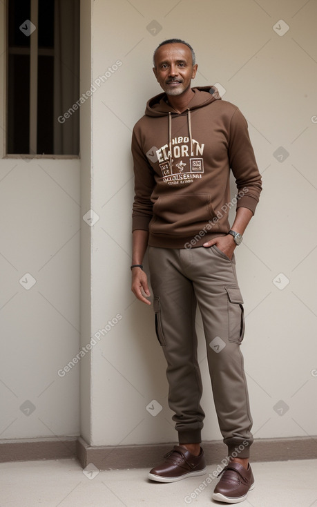 Ethiopian 45 years male with  brown hair