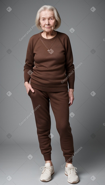 Finnish elderly female with  brown hair