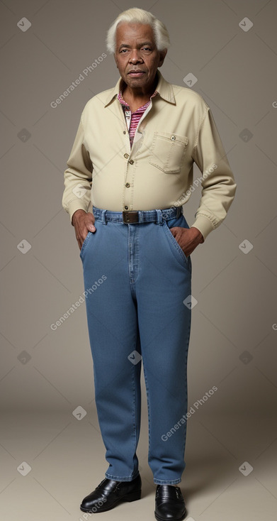 African american elderly male with  blonde hair