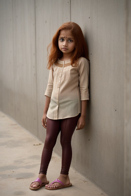 Indian child female with  ginger hair