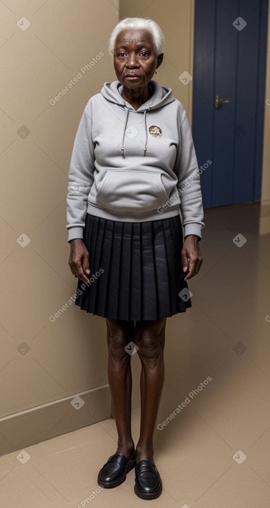 Togolese elderly female with  black hair
