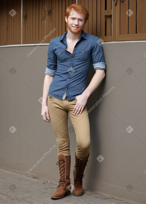 Uruguayan young adult male with  ginger hair