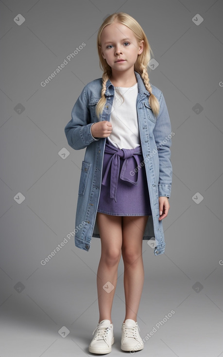 Swedish child female with  blonde hair