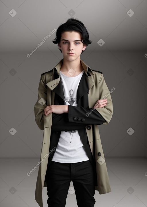 Austrian teenager boy with  black hair