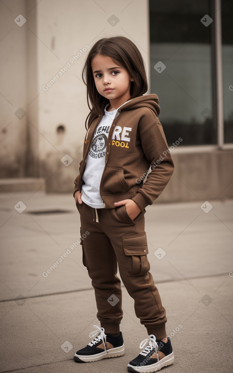 Portuguese child girl with  brown hair