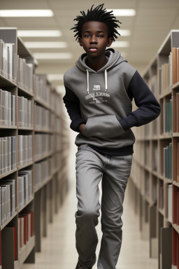 Kenyan teenager boy with  gray hair