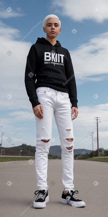 Honduran adult non-binary with  white hair