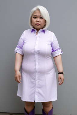 Indonesian 45 years female with  white hair