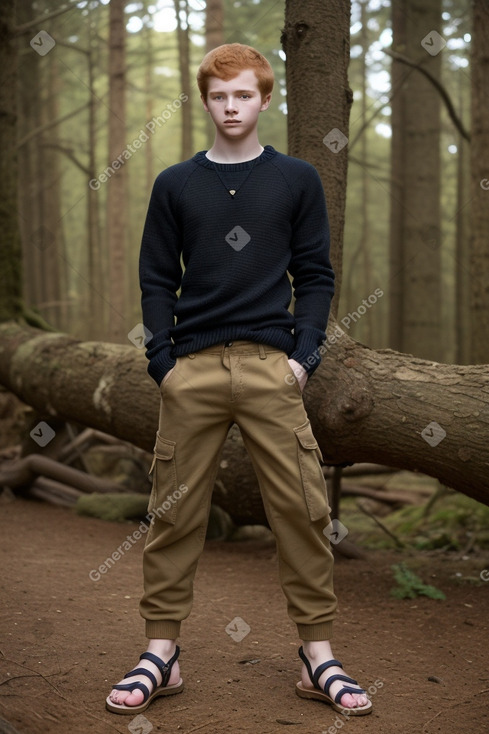 Chilean teenager boy with  ginger hair