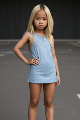 Filipino child female with  blonde hair