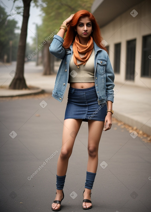 Indian adult female with  ginger hair