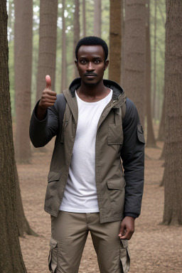 Ugandan adult male with  black hair