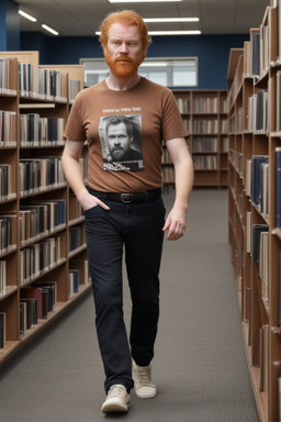 Icelandic middle-aged male with  ginger hair