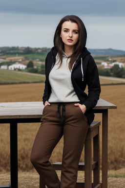 Albanian adult female with  brown hair