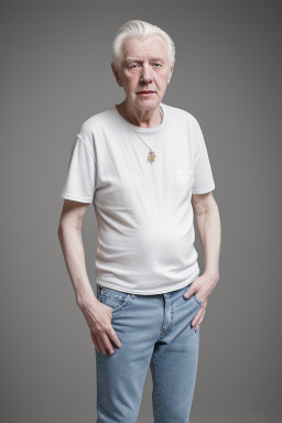 Elderly male with  white hair