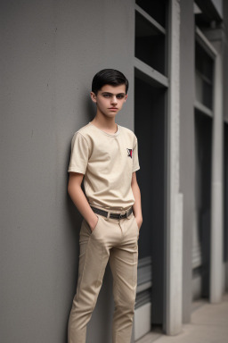 Romanian teenager boy with  black hair