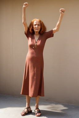 Moroccan elderly female with  ginger hair