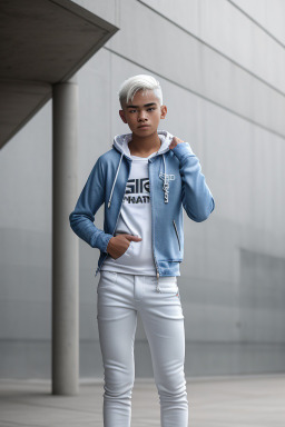 Indonesian teenager boy with  white hair