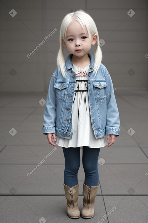 Japanese child female with  white hair