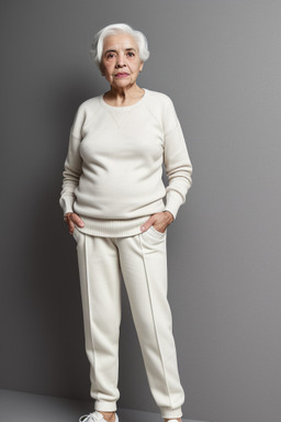 Hispanic elderly female with  white hair