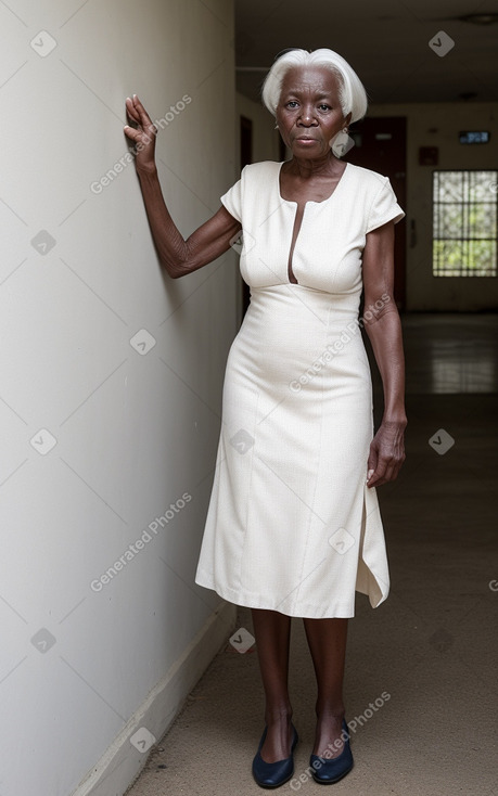 Zimbabwean elderly female with  white hair