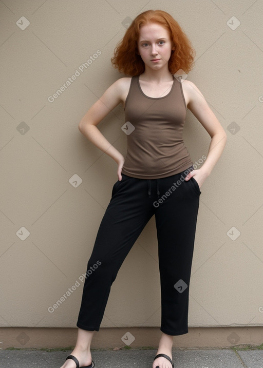 Chilean young adult female with  ginger hair