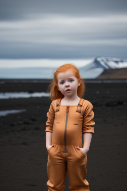 Icelandic infant girl with  ginger hair