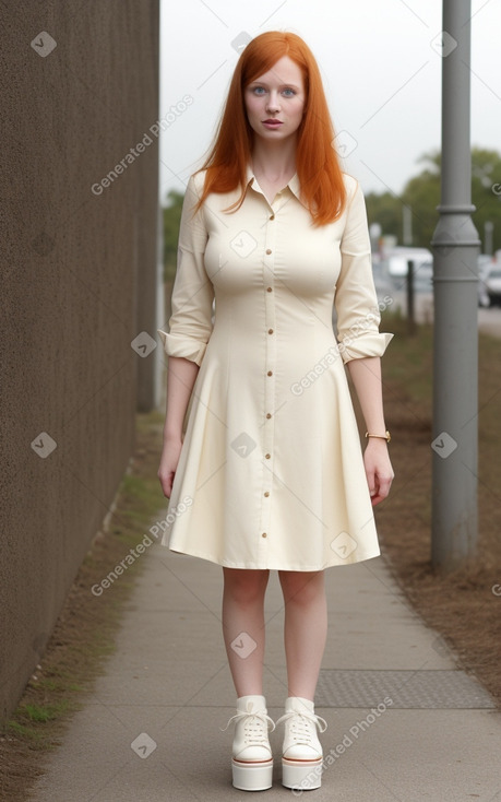 Caucasian adult female with  ginger hair