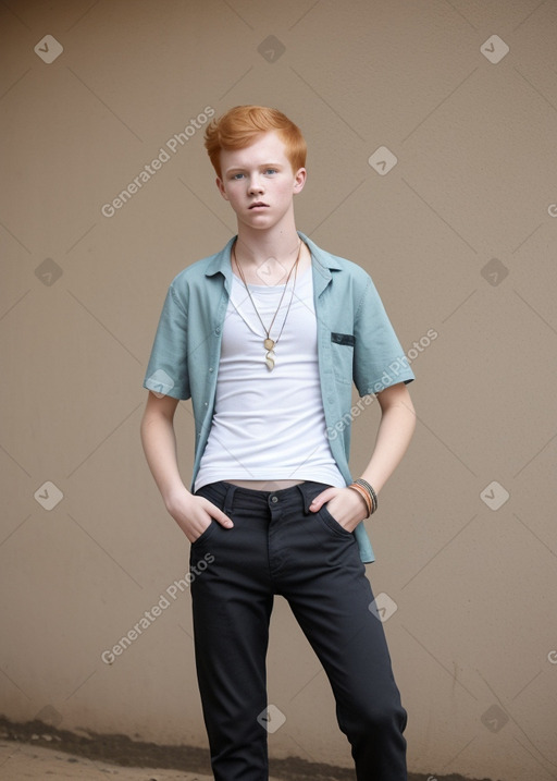 South african teenager boy with  ginger hair