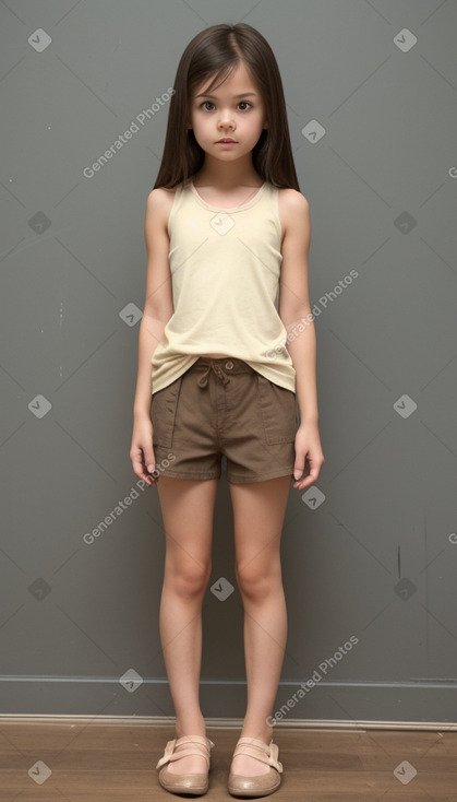 Child girl with  brown hair