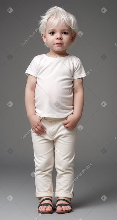 South african infant boy with  white hair