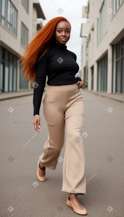 Togolese adult female with  ginger hair