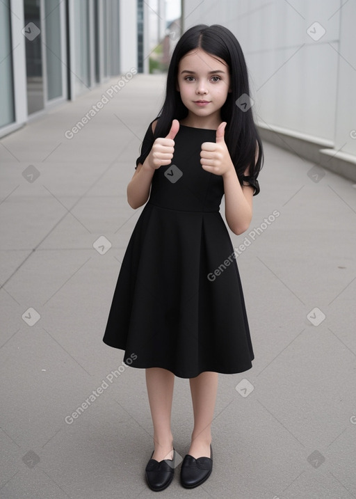 Canadian child girl with  black hair