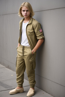 Uruguayan teenager boy with  blonde hair