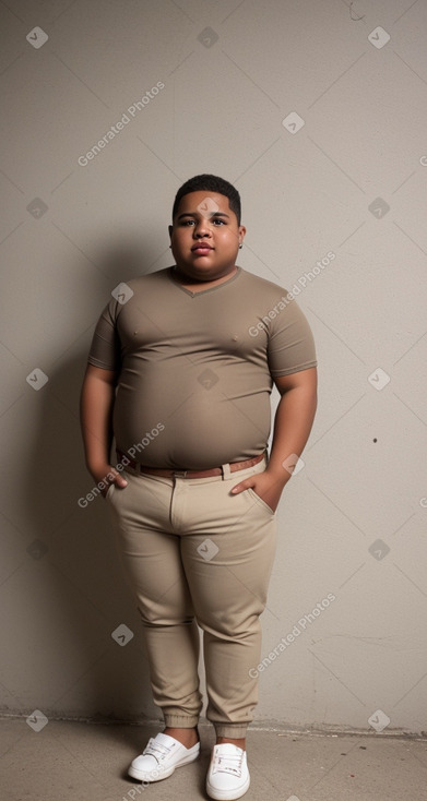 Dominican teenager boy with  brown hair