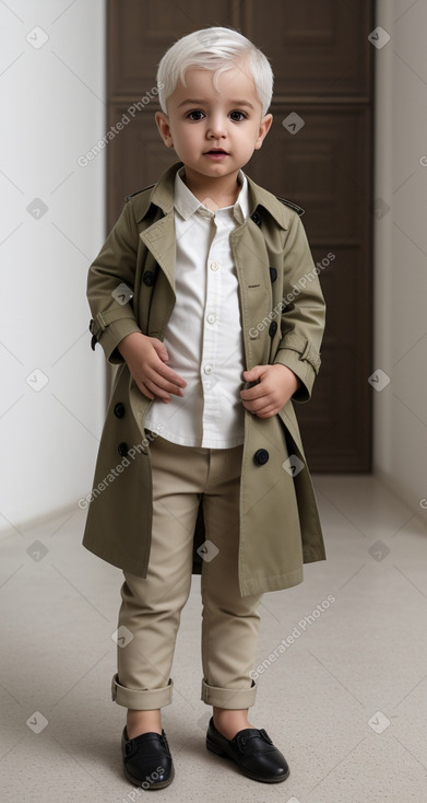 Turkish infant boy with  white hair